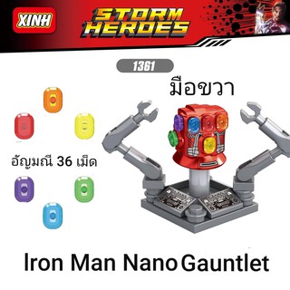 เลโก้จีน  XINH 1361 ชุด Infinity Gauntlet ข้างขวา  (สินค้ามือ 1 ไม่มีกล่อง)