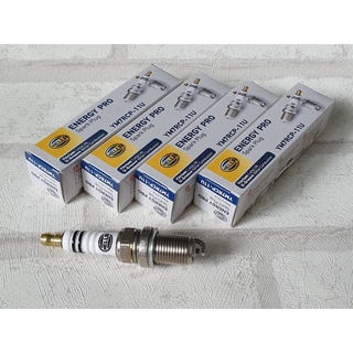 หัวเทียน Toyota Soluna ( 1997 - 2008 ) รุ่น 1.5 ชุด 4 หัว ชนิดยิธเทรียม / Yttrium Type Spark Plug Hella YM7RCP-11U