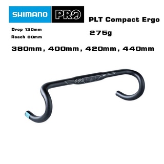 แฮนด์จักรยานเสือหมอบ SHIMANO PRO PLT COMPACT ERGO สีดำ