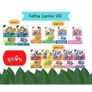 (ยกหีบ) Felina Canino VIF เฟลินา คานิโน วิฟ อาหารเปียกสุนัข ชนิดซอง ขนาด 75 กรัม