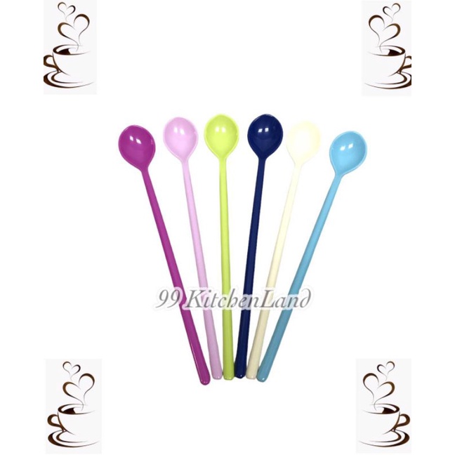 ช้อนกาแฟABS เกรดเอ เนื้อหนา ข้าวเด็กคละสีค่ะ(No.60)