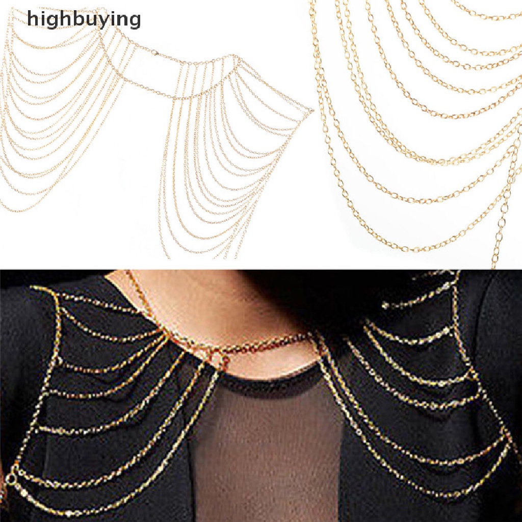 [highbuying] สไตล์แฟชั่น เซ็กซี่ ร่างกายผู้หญิง เครื่องประดับพู่ เชื่อมโยง ร่างกาย ไหล่ สร้อยคอโซ่ ใหม่