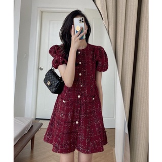 ❤️‍🩹 ꒰ pre-order ꒱  𓂃 ⋆Burgundy mini dress