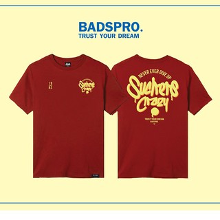 wThd Just Say Bad ® เสื้อยืดลาย แนวสตรีท  รุ่น Sucker เลือดหมู ( ลิขสิทธิ์แท้ ) แขนสั้น เสื้อยืดชาย หญิง M   ทันที     น