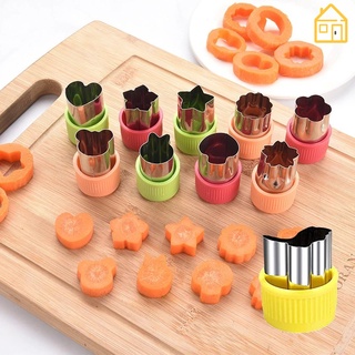 Vegetable Fruit 5 Pcs / Set Flowers Cartoon Cutter Mold / Stainless Steel Cake Cookie Biscuit Cutting Mold Tools