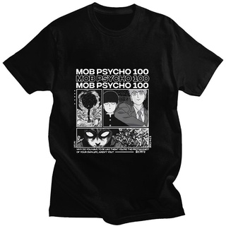 [100% Cotton] เสื้อยืดแขนสั้น พิมพ์ลายการ์ตูนอนิเมะ Mob Psycho 100 Shigeo Kageyama ทรงหลวม โอเวอร์ไซซ์ สไตล์ญี่ปุ่น สําห