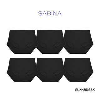 Sabina กางเกงชั้นใน (Set 6 ชิ้น ) Seamless รุ่น Easy Soft Panty รหัส SUXK3508BK สีดำ