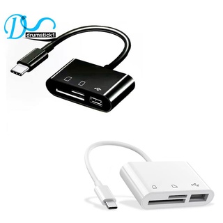 【ข้อเสนอพิเศษ】3 In1 อะแดปเตอร์การ์ดรีดเดอร์ Type-C Micro-USB SD TF OTG สําหรับ Samsung Galaxy แท็บเล็ต