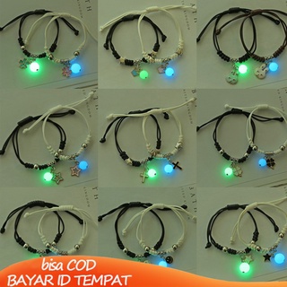 Murah❤️2 Pcs/Set Sepasang Bercahaya Gelang Couple Anyaman Dapat Disesuaikan Fashion Korea Wanita Pria Pasangan Gelang Perhiasan Aksesoris Ready Stock