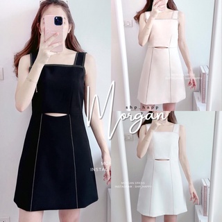 MORGAN DRESS - SHP_HAPPY ลดเหลือ 405 ใส่โค้ด SHPHPY9 มินิเดรสเสื้อกล้ามชุดดินเนอร์ จิบชาหรือคาเฟ่สวยๆ