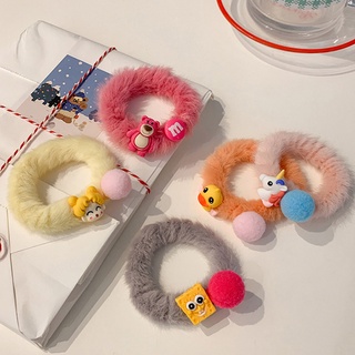 Cartoon Plush Hair Rope Girl Cute Elastic Hair Tie Ponytail Rubber Band