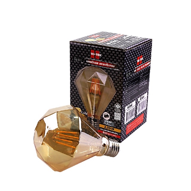 HI-TEK หลอด LED Retro Series ทรงเหลี่ยมเพชร ขั้วเกลียว E27