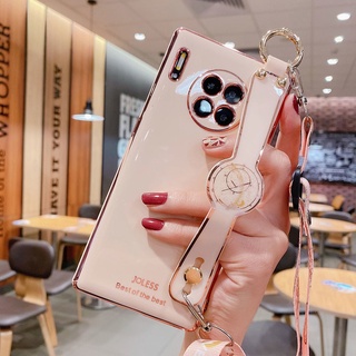 เคสโทรศัพท์มือถือ TPU แบบนิ่ม ลายนาฬิกา พร้อมสายคล้อง สําหรับ Huawei Mate 40 40Pro Mate 30 30Pro Mate 20 20Pro 20X Mate 10 10Pro