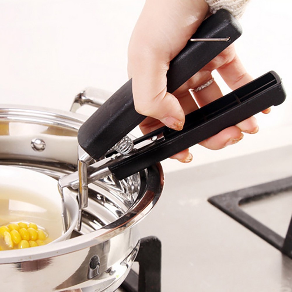 Pot Pan Dish Gripper Holder Clip Kitchen Tool Stainless Steel Anti-Hot Pan