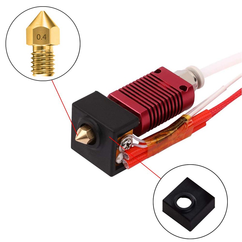 3D Printer MK8 Hotend Kit with Extruder Print Head Assembled Extruder Hot End Kit for Ender 3 Ender 3 Pro