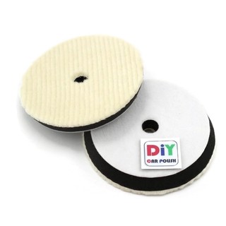 แผ่นขัดขนแกะ ขนสั้นละเอียดสำหรับขัดลบรอย มีฟองน้ำตรงกลางใช้ไ…