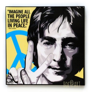 John Lennon #4 The Beatles จอห์น เลนนอน เดอะบีทเทิลส์ รูปภาพ​ติดผนัง pop art กรอบรูป แต่งบ้าน ของขวัญ โปสเตอร์