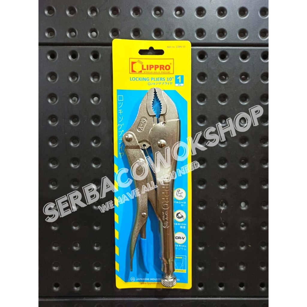 Lippro จระเข้คีม Chrome Bent Clamp 10 นิ้วคีมล็อค Vice Grip คุณภาพ
