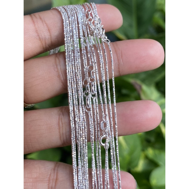 16 นิ้ว สร้อยเงินแท้ อิตาลี925 ปั้มโค๊ทitaly925 silver