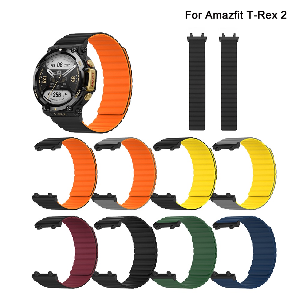 สายนาฬิกาข้อมือแม่เหล็ก สําหรับ Amazfit T-Rex 2 T Rex Pro Smart Watch Band Sports Belt For Xiaomi Huami Amazfit T-Rex A1918 Correa