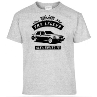 เสื้อยืดผู้ เสื้อยืดคอกลม พิมพ์ลาย Alfa Romeo 75 Car Oldtimer Youngtimer สําหรับผู้ชาย S-5XL