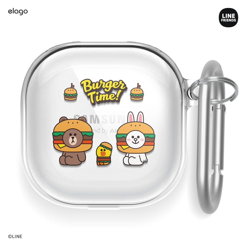 elago LINE FRIENDS Burger Time Galaxy Buds FE / 2 Pro / Pro / Buds 2 Case elago X LINE ลิขสิทธิ์แท้