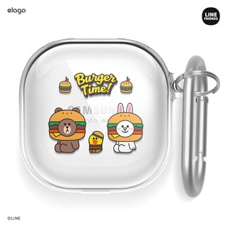 elago l LINE FRIENDS Burger Time Galaxy Buds Live 2 Pro / Pro / Buds 2 Case (elago X LINE ลิขสิทธิ์แท้)