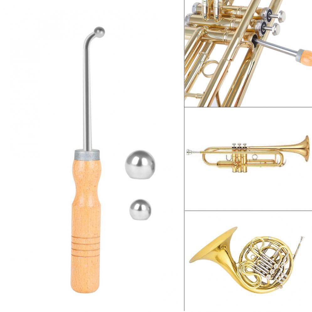 Trumpet Elbow Repair Tool French Horn Maintenance Care Wrench with Solid Wood Comfortable Handle