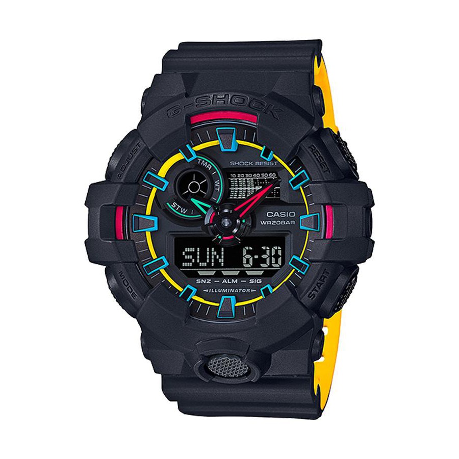 Casio G-Shock นาฬิกาข้อมือผู้ชาย สายเรซิ่น รุ่น GA-700SE-1A9 - สีดำ