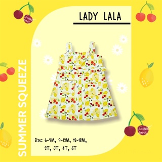 21August.Baby Summer Squeeze Lady Lala ชุดกระโปรงเด็ก ชุดเด็ก ผ้าไมโครพีช สีเหลือง