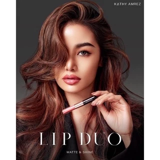 🎉 LIP DUO MATTE & SHINE FIX ลิปดูโอแมทแอนด์ชายน์ ฟิกซ์ ลิปไม่ติดแมส KATHY COSMETIC