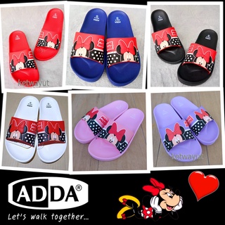 รองเท้าแตะแบบสวม ผู้หญิง รองเท้าแตะเด็กลายมิกกี้เมาส์ ลายน่ารัก adda 82Z01