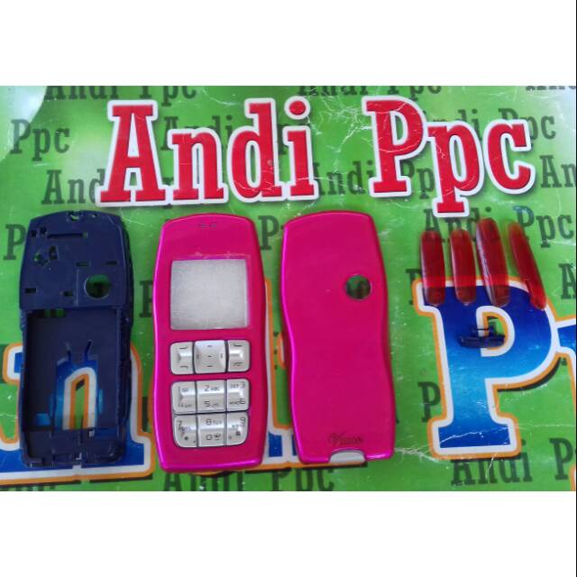 Nokia 3220 Pink Casing ครบชุด