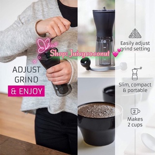 HARIO MSS-1B มือหมุนเครื่องบดเมล็ดกาแฟเครื่องบดแกนเซรามิกที่ถอดออกได้ปรับความหนากาแฟซัพพลาย