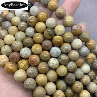 Chrysanthemum Coral Chalcedony Jasper Beads 4-10mm Round Natural Loose Stone Diy