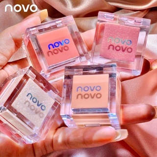 No.5346 ใหม่ โนโว ลิตเติ้ล ไอซ์ คิวบ์ novo small ice high gloss blush บลัชออน และไฮไลต์ ใน 1 ตลับ 2 เฉดสี