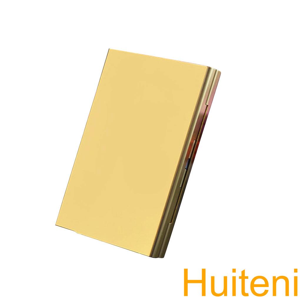 Cigarette Case Holder Aluminum Alloy Hard Flip Open Extra Slim Cigarette Storage Container Box【Huite