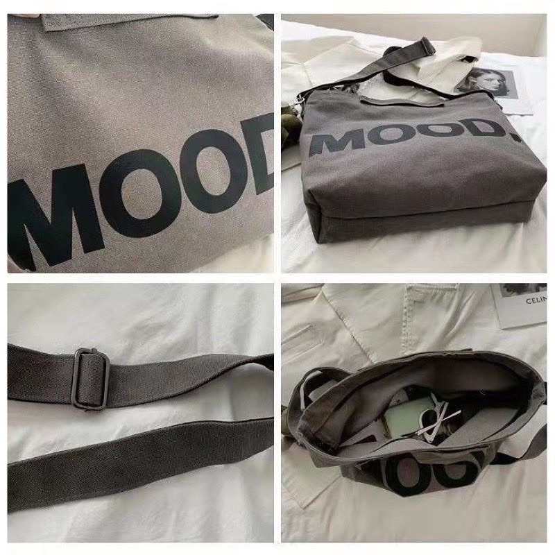 #พร้อมส่ง กระเป๋าสะพายข้าง Mood Bag 180.-♟🖤