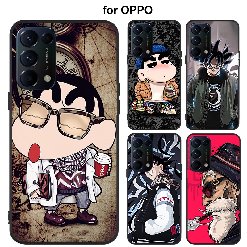 เคส OPPO Reno 8 8Z 4 5 6 7 6Z 7Z Z PRO 5G โทรศัพท์มือถือแบบนิ่ม ลายการ์ตูนชินจัง สําหรับ