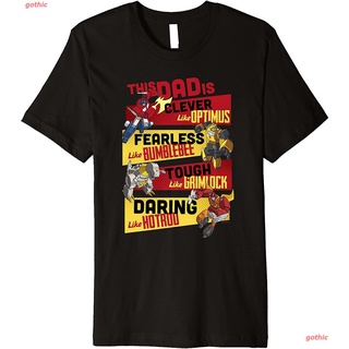 เสื้อยืดพิมพ์ลายเสื้อยืดเสื้อยืดลำลอง Transformers Fathers Day Group Shot This Dad Is Premium T-Shirt Mens Womens T-s