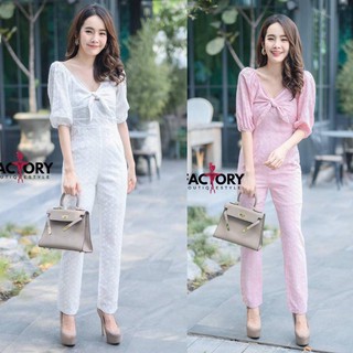 Factory จั้มสูทลูกไม้ ผูกโบว์หน้า แขนตุ๊กตา น่ารักมาก ๆ ผ้าหนา ซิปหลัง ลูกไม้แน่นมาก ผ้าหนา. พร้อมส่ง