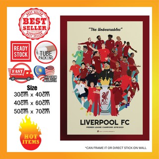 สติกเกอร์โปสเตอร์ ลายฟุตบอล Liverpool FC สําหรับตกแต่งผนังบ้าน