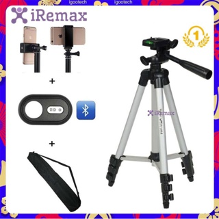 iRemax Tripod 3110 ขาตั้งกล้อง 3 ขา ขาตั้งมือถือ สูง1035mm （ฟรี รีโมทบลูทูธ + ถุงผ้าสำหรับใส่ขาตั้งกล้อง + หัวต่อมือถือ）