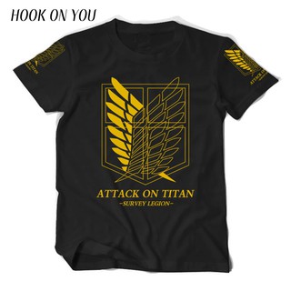 [S-5XL]เสื้อยืดลายชุดคอสเพลย์อะนิเมะ Attack On Titan Shingeki No Kyojin