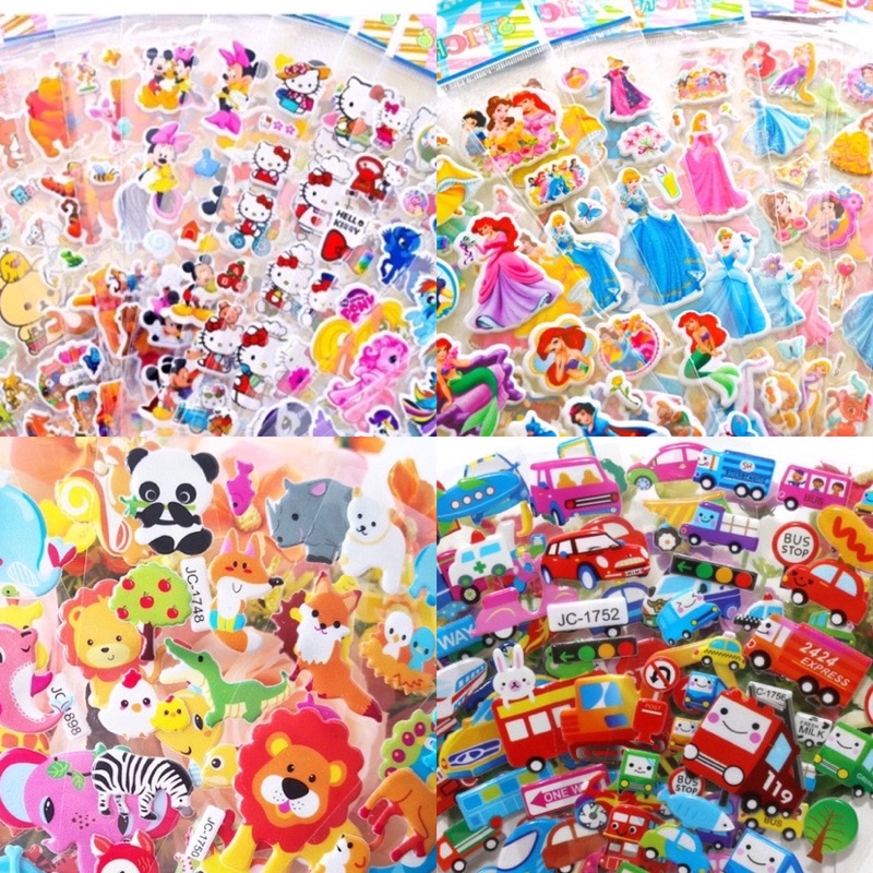 (พร้อมส่ง ใน 🇹🇭) สติ๊กเกอร์นูน คละลายน่ารักๆ ถูกสุดในไทย สติ๊กเกอร์สามมิติ สติ๊กเกอร์เจ้าหญิง ซุปเปอร์ฮีโร่ การ์ตูน
