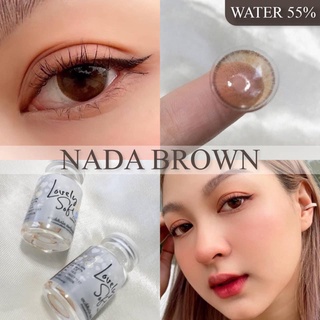 ✨ Nada brown (lovely soft) ขนาดมินิ กลาง  ☀️กรองแสง uv ✔️เลนส์แท้จดทะเบียนถูกต้อง (บิ๊กอาย คอนแทคเลนส์ Bigeye