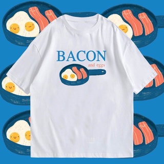 เสื้อยืดลาย Bacon and eggsเสื้อยืด เสื้อยืด