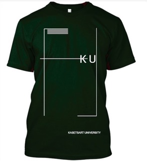 เสื้อสกรีนKU (Kasetsart University) ลายAสีเขียว