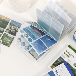 Journamm สติกเกอร์ ลายสุนทรียศาสตร์ DIY สําหรับตกแต่งสมุดอัลบั้ม เครื่องเขียน 40 ชิ้น ต่อแพ็ค
