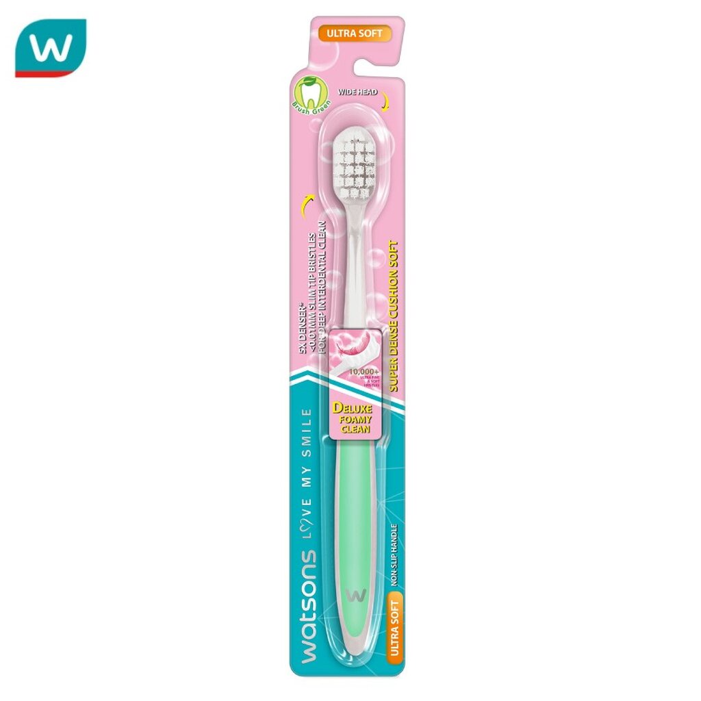 Watsons วัตสัน แปรงสีฟัน ซุปเปอร์ เดนซ์ ซอฟท์ (อัลตร้า ซอฟท์) 1ด้าม.